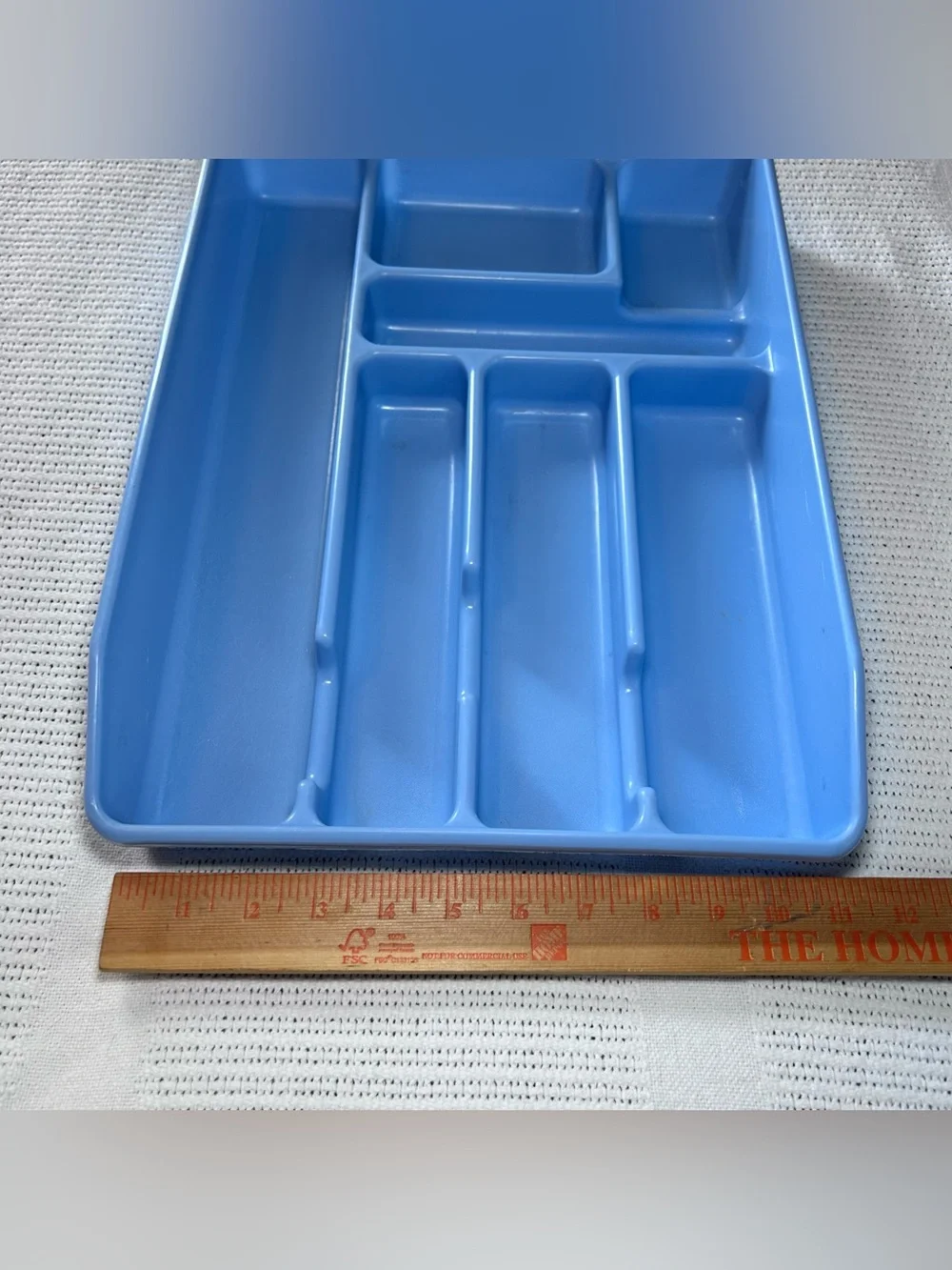 Vintage Rubbermaid Country Blue Plastic Silverware Tray Divider #0521